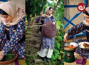 ببینید؛ غذای روستایی در ایران؛ پخت خورشت ترش واش گیلانی