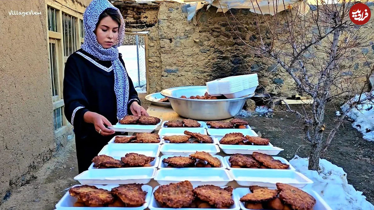 (ویدئو) پخت کتلت در دورترین و سردترین روستای افغانستان