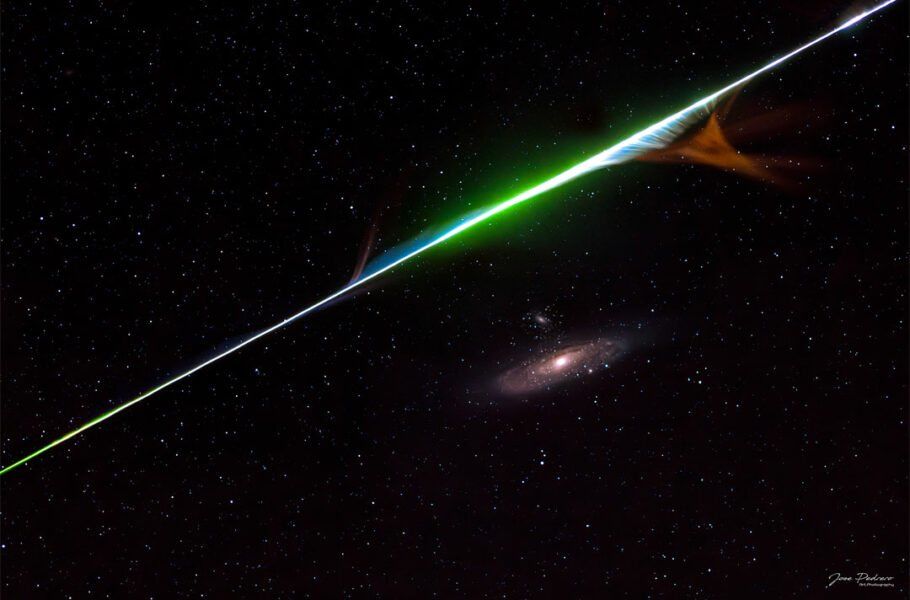 تصویر روز ناسا: شهاب و کهکشان در یک قاب