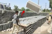 ببینید| مراحل تولید انبوه بلوک های سیمانی در کارگاهی در پاکستان
