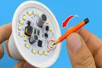 ببینید؛ یک روش ساده تعمیر لامپ LED سوخته با کمک یک مداد!