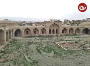 عکس| سفر زمان؛ دورنمای یک کاروانسرا در اطراف قزوین در دوران قاجار