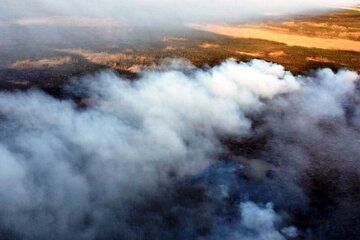 تالاب هویزه در آتش سوخت؛ تصویر ماهواره‌ای