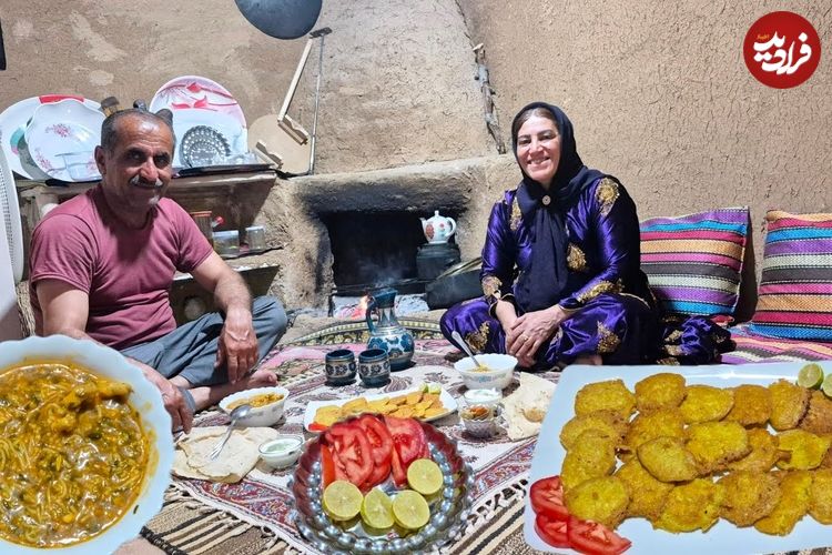 ببینید| غذای روستایی در ایران؛ پخت غذا با مرغ و سبزیجات و تهیه کوکو سیب زمینی