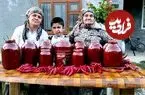 ببینید| غذای روستایی در آذربایجان؛ برداشت گوجه فرنگی از باغ و تهیه رب با آن