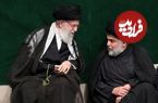 عکس؛ سفر به تاریخ؛ «مقتدی صدر، سردار سلیمانی و سردار سلامی» در مراسم شام غریبان بیت رهبری؛ سال 98