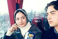 عکس| سفر زمان؛ سلفی «مهناز افشار و آدم برفی» در پشت‌صحنۀ «گلشیفته»؛ سال 96