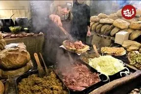 ببییند| غذای خیابانی در لهستان؛ تهیه محبوب ترین ساندویچ گوشت در کراکوف