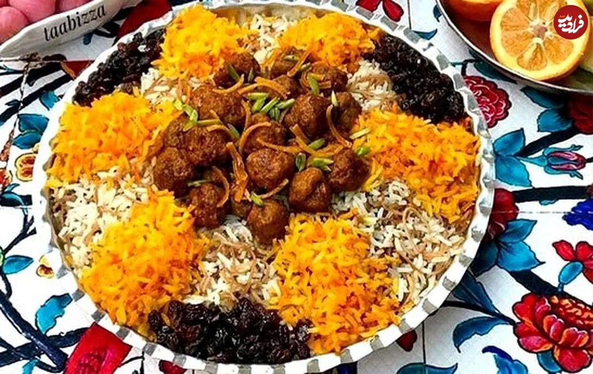 رشته پلو درباری؛ شام خوشمزه ویژه چهارشنبه سوری