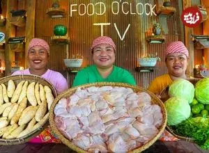 ببینید| غذای روستایی در سنگاپور؛ پخت یک غذای سنتی با مرغ و کلم