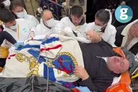 ببینید| عملیات انتقال بیمار پافیلی با وزن ۳۰۰ کیلوگرم