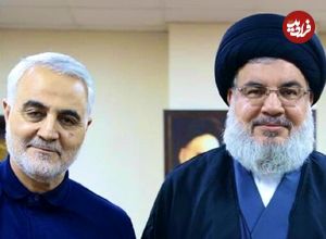 عکس؛ سفر در زمان؛ دیدار «سردار سلیمانی و ابومهدی مهندس» با سیدحسن نصرالله؛ دهه 90