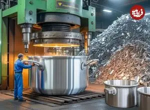 ببینید| فرآیند تولید دیگ های بزرگ از طریق بازیافت ضایعات آلومینیومی به روش پاکستانی ها