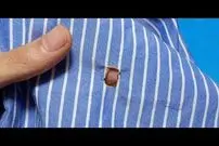 (ویدئو) اگر پیراهن را به اندازه یک بند انگشت سوزاندید، به این شکل آن را درست کنید