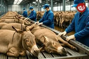 ببینید| فرآیند پرورش و فرآوری گوشت، پوست و شیر الاغ در آمریکای جنوبی