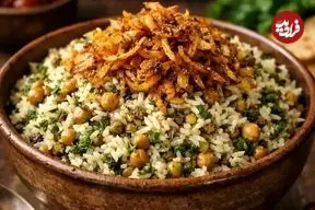 پتله پلو همدانی اصیل با کشمش و گردو + روش تهیه