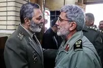 عکس؛ سفر به تاریخ؛ «امیر موسوی، سردار سلامی و سردار قاآنی» در تشییع اسماعیل هنیه؛ سال 1403