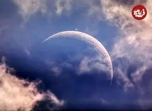 اختفای زهره پشت ماه در عکس روز ناسا