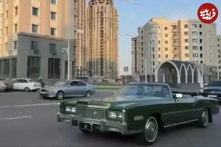 ببینید| کادیلاک‌سواری رهبر چچن به افتخار پیروزی ۹۹.۸۵ درصدی