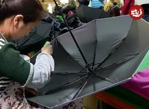 ببینید| چتر چگونه در کارخانه های چین تولید می شود؟