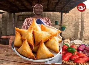 ببینید| غذای روستایی در کنیا؛ پخت سمبوسه با گوشت گاو در روستا