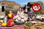 ببینید؛ غذای روستایی در ایران؛ مرغ سوخاری با سیب زمینی و پخت نان تنوری