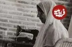 عکس| سفر زمان؛ زن تهرانی در حال کار با چرخ خیاطی؛ سال 1318