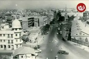 عکس| سفر در زمان؛ نمایی از میدان حسن‌آباد تهران در دوران پهلوی اول