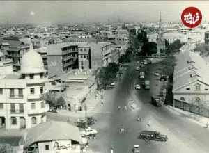 عکس| سفر در زمان؛ نمایی از میدان حسن‌آباد تهران در دوران پهلوی اول
