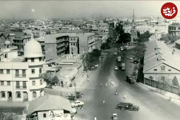 عکس| سفر در زمان؛ نمایی از میدان حسن‌آباد تهران در دوران پهلوی اول