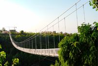 تصاویر؛ پل معلق در دل دره زیبای خیاوچای، عکس پل معلق مشگین شهر