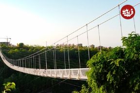 تصاویر؛ پل معلق در دل دره زیبای خیاوچای، عکس پل معلق مشگین شهر