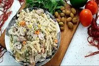 ببینید| طرز تهیه سالاد ماکارونی با تن ماهی