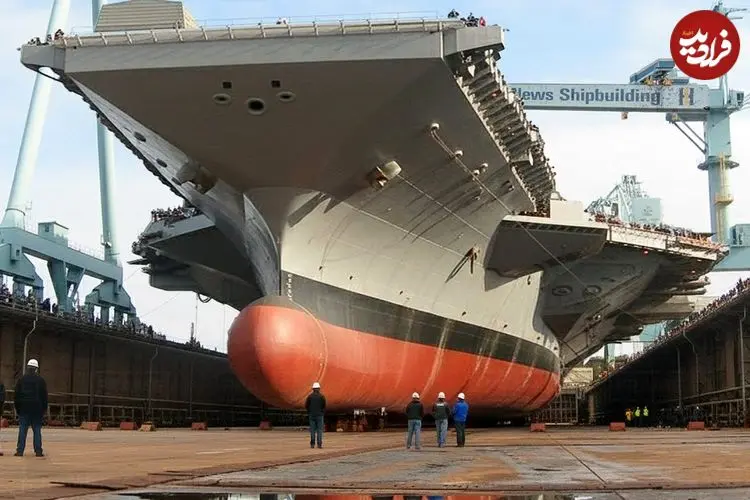 ببینید| نگاهی به مراحل تعمیر و بازسازی ناو هواپیمابر آسیب دیده نیمیتز