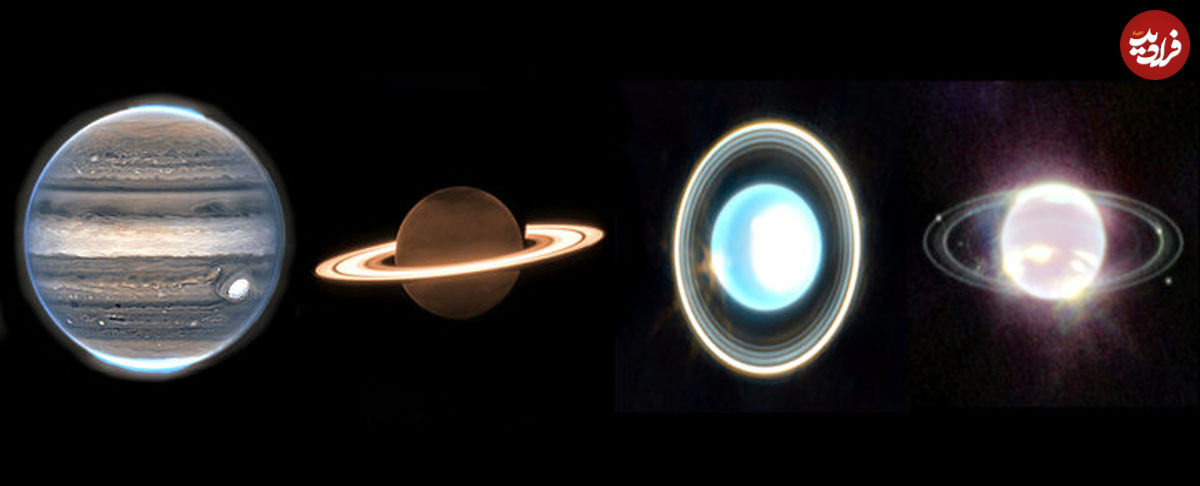 (عکس) تصویر استثنایی جیمزوب از 4 سیاره غول‌پیکر