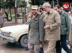 عکس؛ سفر در زمان؛ «صیاد شیرازی با کلت کمری و لباس جنگی ارتش» در جبهه؛ سال 64
