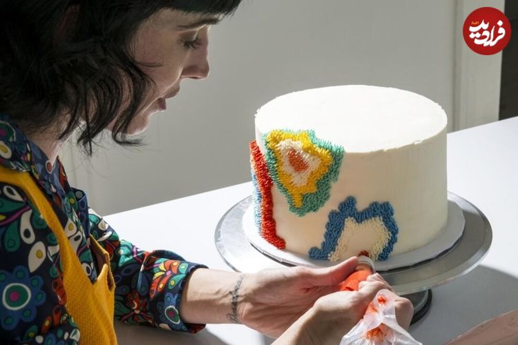 (تصاویر) وقتی یک هنرمند «کیک» می‌پزد؛ از قالی ایرانی تا خطای دید!