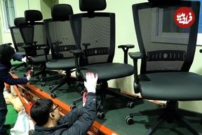 ببینید؛ مراحل دیدنی تولید صندلی اداری با طراحی ارگونومیک در یک کارخانه در کره