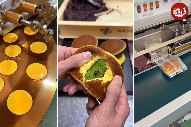 (ویدئو)  دورایاکی ؛ خط تولید مرتب و جالب یک شیرینی معروف در ژاپن