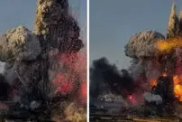 ببینید| لحظه هولناک انفجار کارخانه مواد آتش‌بازی در مالت