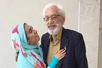 عکس| سفر زمان؛ «جمشید مشایخی» در 37 سالگی در کنار «سوسن خواننده»؛ سال 50