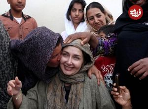 عکس| سفر زمان؛ «کتایون ریاحی» در کنار قحطی‌زدگان آفریقایی؛ سال 1390