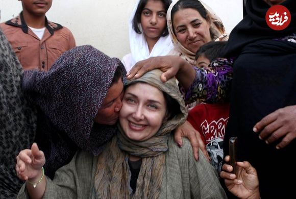 عکس| سفر زمان؛ «کتایون ریاحی» در کنار قحطی‌زدگان آفریقایی؛ سال 1390