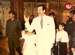 عکس| سفر در زمان؛ «رغد دختر صدام حسین» در یک برنامه تلویزیونی؛ سال 99