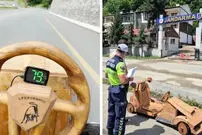 ببینید| توقیف خودروی تمام‌ چوبی توسط پلیس