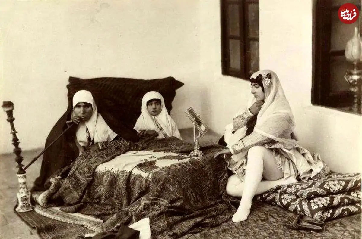 عکس| سفر در زمان؛ «زنان حرمسرا» در چادر ناصرالدین شاه در منطقه سرخه‌حصار تهران