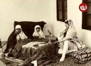 عکس| سفر در زمان؛ «زنان حرمسرا» در چادر ناصرالدین شاه در منطقه سرخه‌حصار تهران