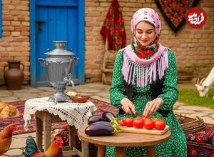 ببینید؛ غذای روستایی در ایران؛ پخت یک غذای سنتی با گوجه و بادمجان