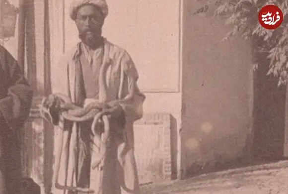 عکس| سفر زمان؛ تصویری از «مارگیرهای تهرانی و مارهایشان» در دوران ناصرالدین شاه