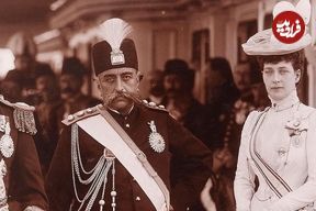عکس؛ سفر به تاریخ؛ کاریکاتور «مظفرالدین شاه» در مجلۀ انگلیسی؛ 120 سال قبل